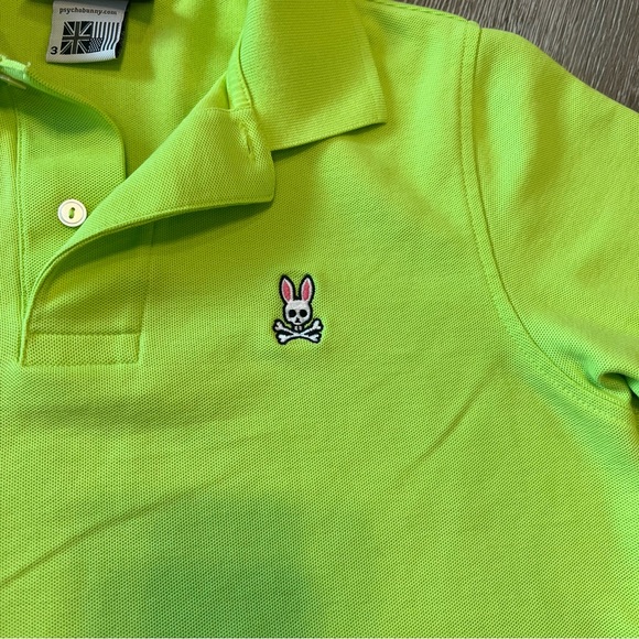 Psycho Bunny Lime Green Polo Shirt - Picture 2 of 4